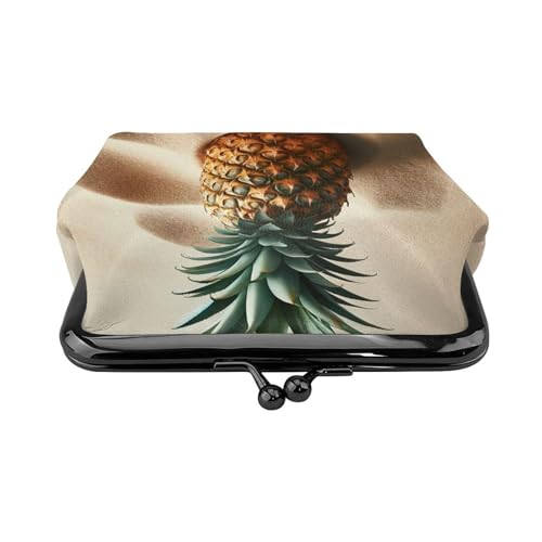 Pu Leather Buckle Coin Purse Pineapple-Fruit Girls Kiss-Lock Change Purse Wallets2
