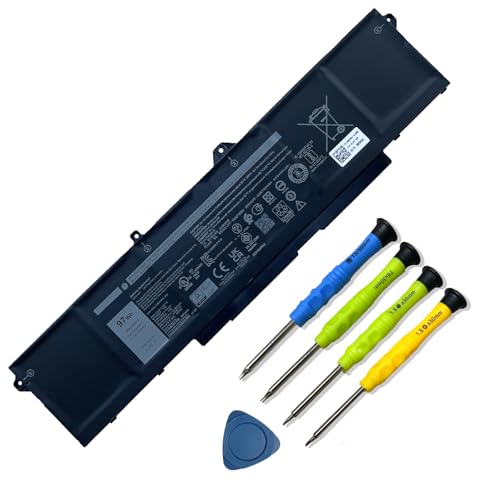 97Wh 9JRV0 Laptop Battery Replacement for Dell Latitude 5521 5531 Precision 3561 3571 3581 3591 Alienware m18 R1 R2 m17 R5 AMD Series 0P3TJ 0R05P0 05RGW 11.4V 8071mAh