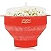 Colonel Popper Popcorn Popper Silicone Microwave Popcorn Maker Air Popper (Colonel Red)
