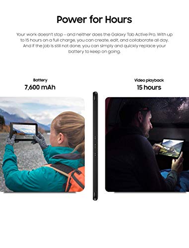 Image of Samsung Galaxy Tab Active PRO 10.1 inch | 64GB & LTE (UNLOCKED) Water-Resistant Rugged Tablet, Black - SM-T547UZKAXAA (Renewed)