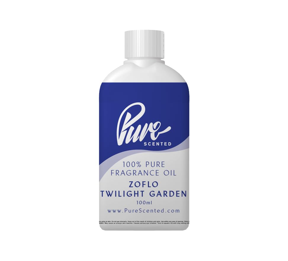Pure Scented 100ml Fragrance Oil - Vegan & Cruelty-Free, for Candles, Soaps, Slime, Diffusers, Cosmetics, Wax Melts & DIY Crafts (1 x 100ml, Zoflo Twilight Garden)