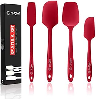 Silicone Spatula Set | 4 Versatile Tools Created for Cooking, Baking and Mixing