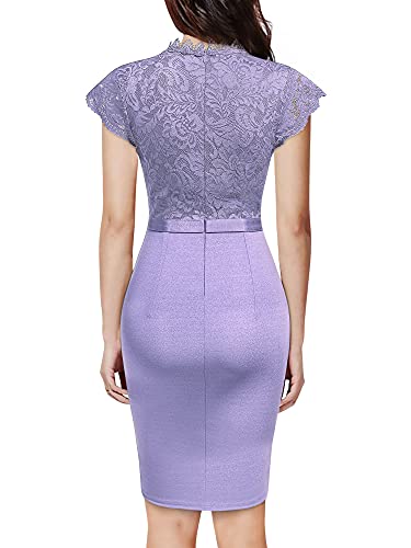 Image of Miusol Women's Retro Floral Lace Ruffle Style Cocktail Mini Dress