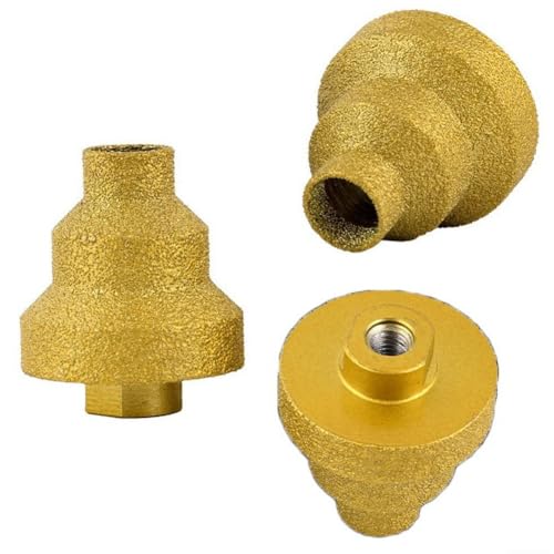 Fobufue Juego de 3 Brocas Escalonadas de 20-35-50 mm, Fresa de Ranura Recta, Abridor de Agujeros de Mármol y Metal, Herramienta para Trabajar la Madera