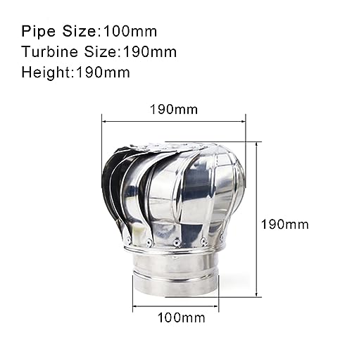 Ventilateur de toit pour grenier humide extracteur éolien en acier inoxydable