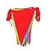 Produktbild Cojoy 50M Wimpelkette, rotes Seil Nylon Stoff Banner, Multicolor Wimpel mit 100 Stück große Dreieck Flaggen für Indoor, draussen Partei Dekoration