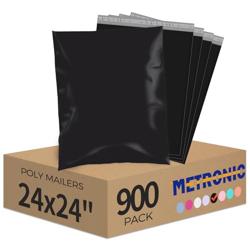 Metronic Poly Mailers 24x24 900PC Extra Large Shipping Bags for Business