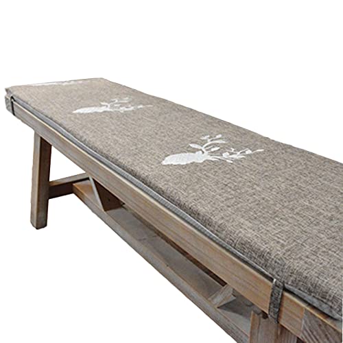 Cojín de banco de 100/120 cm, acolchado de espuma de 2/3 plazas, 130/150/160 cm, para banco de comedor, patio, jardín (estilo 4,40 x 40 x 5 cm) Cover