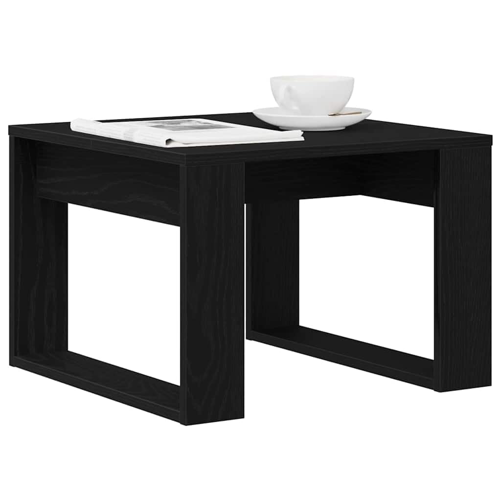 vidaXL Tavolino da Salotto Rovere Nero 50 x 50 x 35 cm, Tavolino da caffè per casa, Moderno e Funzionale, Stile Basso, Legno ingegnerizzato per Interni