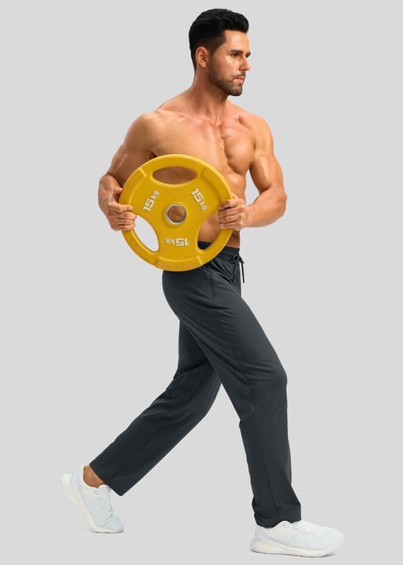 Pudolla Men's Athletic Pants with Zipper Pockets Stretch Workout Sweatpants Lightweight Running Joggers for Men - Image 6