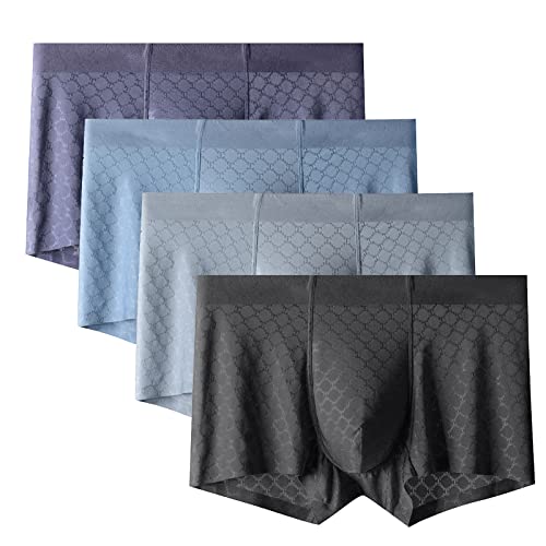 Evankin Mens Ice Silk Mesh Boxer Briefs Breathable Cool Underwear Low Rise Stretch Boxers