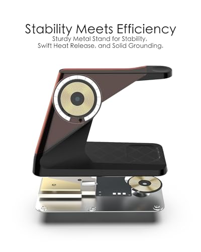 Support de chargeur Mag-Safe haut de gamme, station triple induction iPhone et Watch