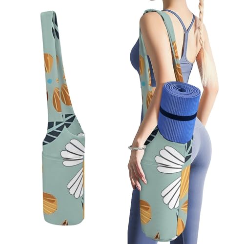 Sac de rangement pour tapis de yoga en toile imprimée pour femme