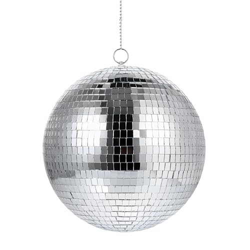 Morofme Discokugel 20cm Hängekugel Spiegelkugel Discokugeln deko Diskokugel groß für Weihnachtsbaum Hochzeit Geburtstagsfeier Startseite Dekoration Lichteffekt