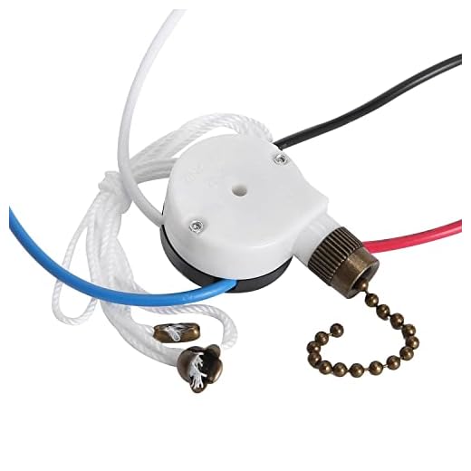 Ceiling Fan Switch Kit Zing Ear ZE-208S E89885 3 Speed 4 Wire Fan Switch Pull Chain Ceiling Fan Switch Speed Control Switch with Rope for Ceiling Fans, Wall Lamps, Cabinet Light, Bronze