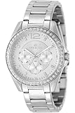 Invicta Angel 50108 - Orologio da donna, impermeabile, analogico, movimento al quarzo, in acciaio inox, quadrante argento, 38 mm
