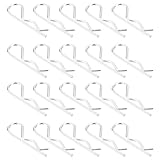 sourcing map 20 Stück 3 mm x 65 mm verzinkter Karbonstahl R-förmige Federspinte R-Clips Splinte Federverschluss für Haushaltsgeräte, Sportgeräte, Automechaniker-Reparatur (weiß)