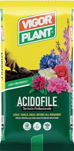 Terriccio per Acidofile 20L | Substrato Professionale per Azalee, Ortensie, Camelie e Rododendri | pH Acido | Alta Qualità | Ideale per Vaso e Giardino