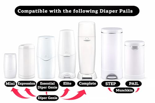 Recargas para Bote de Pañales Compatible con Diaper Genie y Munchkin - 1280 Unidades (Paquete de 4) miniatura 7