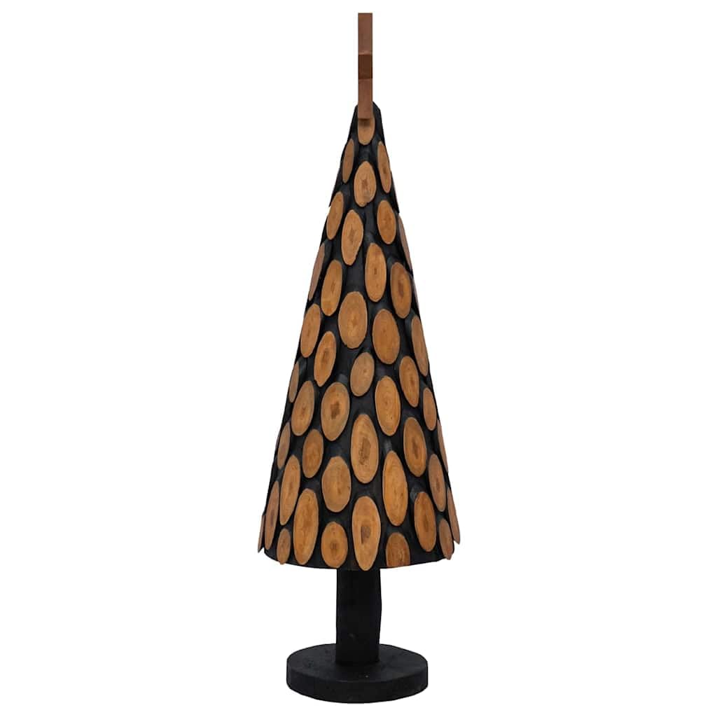 Árbol de Navidad con soporte, color marrón, 149 cm, madera maciza de teca