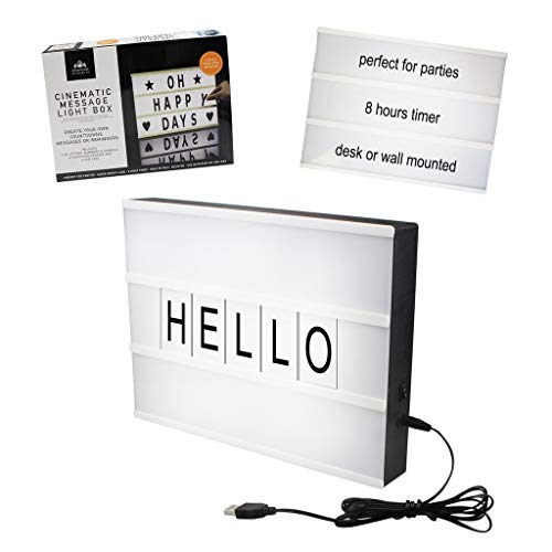 Guaranteed4Less A4 Cine Cine Light Up buzón Signo Lightbox DIY Mensaje Junta Parte, 1
