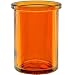 Bluecorn Beeswax 50% Recycled Glass Candle Holder (2 ¼” Interior Diameter x 3 ¾” Tall) – For use with Tea Light and Votive Candles (Orange)