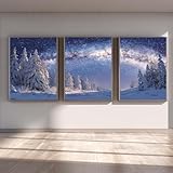 [Matériau de haute qualité]:Ces Paysage d'hiver Neige Arbres Esthétique peintures murales décoratives en toile respectueuses de l'environnement sont résistantes à l'eau et durables; Une encre de haute qualité est utilisée pour la pulvérisation afin que l'image finale soit claire, riche en détails et riche en décor.