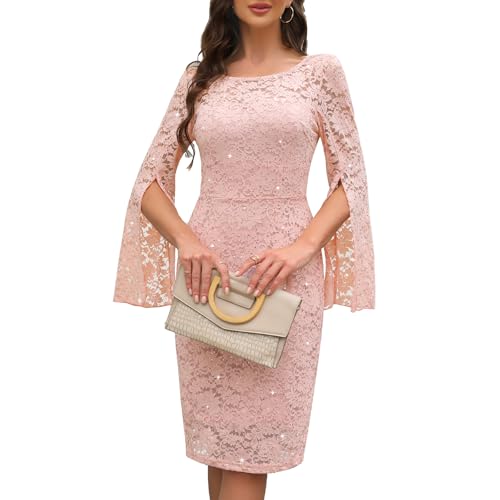 Image of COOAN Sequin Cocktail Formal Dresses for Women,Weddings Guest Evening Party Gowns Slim Midi Fishtail Dress