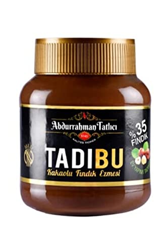 Tadibu Haselnuss Kakao Creme - 35% Haselnüsse, Nuss-Nougat-Aufstrich, Schokoladen-Creme Brotaufstrich, 330 g Glas