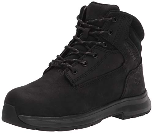 Wolverine Men's Logan ESD Steel-Toe 6" Boot Construction, Black, 10 X-Wide