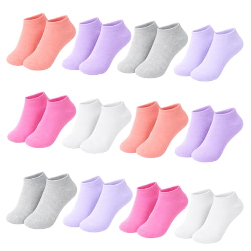 Nakloe - 12 Paires - Chaussette fille - Chaussette enfant - Soquette enfants coton et respirantes...