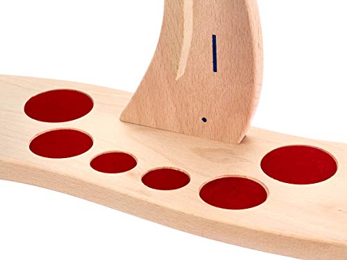 Balanza de madera didáctica para aprender a equilibrar pesos 4