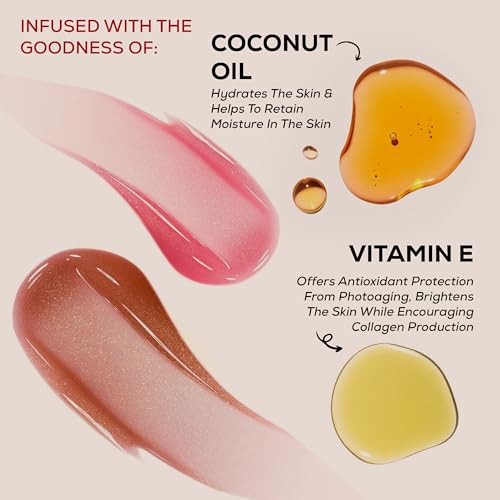 Image of INSIGHT Professional Hydrating Lip Gloss - Iced Latte | Non-Sticky, Long-Lasting Moisture & Shine | Infused with Vitamin E & Coconut Oil | Sheer, Glossy Finish | For Soft, Plump Lips (10g)