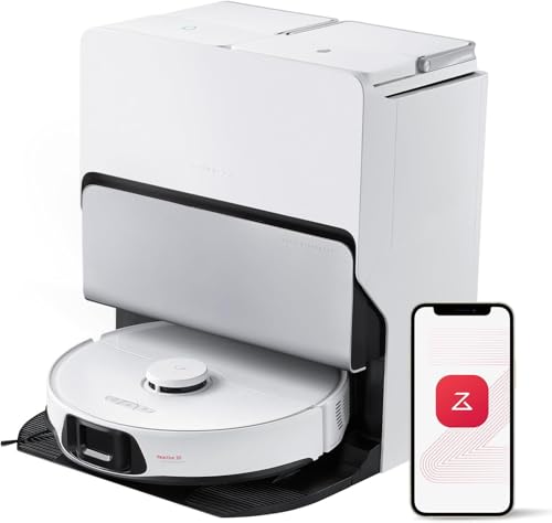 Robô aspirador/passa pano Roborock S8 Max Ultra, esfregão autolimpante/secante FlexiArm elevação 20mm, detecção sujeira, autoesvaziamento, sucção 8000Pa, desvia obstáculos, autoadição solução, branco