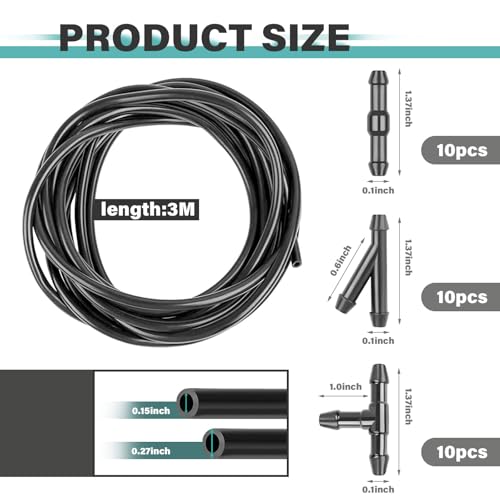 3M Universal Scheibenwaschanlage, Wischwasserschlauch Reparaturset mit 30 Stücke Schlauchverbinder, Automotive Schlauch, Isolierschlauch, Universal Wischwasserschlauch Spritzwasserschlauch