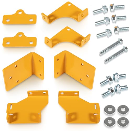Upgraded 125255 Hydro Transmission Brackets Kit for Hustler Zero-Turn Mowers - New Thicker Brackets with Hardware Includes 552564 552565 552566 552567 OE Replacement Service Kit