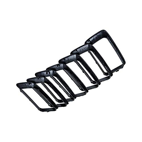 Image of Glossy Black Front Grille + Matte Black Honeycomb Insert Grill Compatible with 2014-2016 Jeep Grand Cherokee