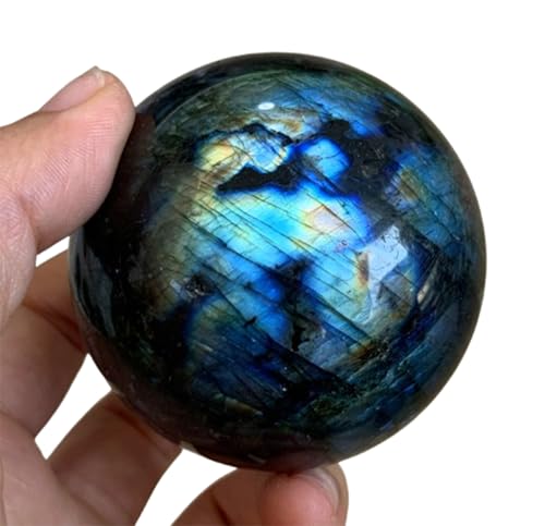 Sphère en labradorite véritable façonnée à la main pour harmoniser votre bureau de 7cm