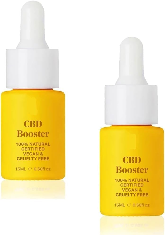 2 x CBD Booster Facial Beauty Oil | Reduces Skin Acne, Blemishes, Breakouts, Redness & Spots | 100mg CBD & Hemp Oil - 100% Natural, Vegan & Cruelty-Free Ingredients | 2 x 15ml = 30ml in Total