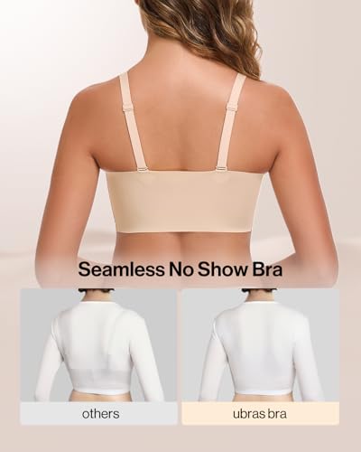 Seamless Bras Spaghetti Strap Pull On Bralette for Women Wireless Comfortable Breathable Smooth Everyday Sleep Bras4