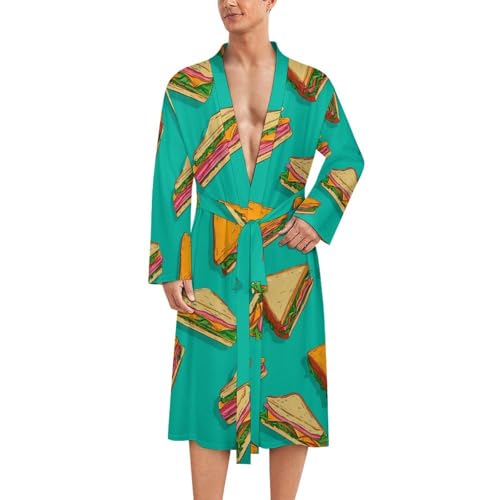 Bata de baño fina Sandwich Slices para caballero con acabados premium y confort