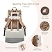 LOVEVOOK Diaper Bag Backpack, Baby Travel Bags for Boys & Girl, Toddler Waterproof Diaper Bag w/Changing Pad (Beige khaki, 17.3''-Large)