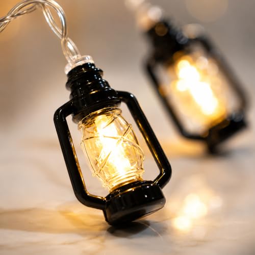Image of One94Store 3 Meter 10 LED Lantern String Fairy Lights - Warm White Plug-in Decorative Lights for Home, Bedroom, Diwali, Christmas, Indoor & Outdoor Decoration, Festival Decor Lighting