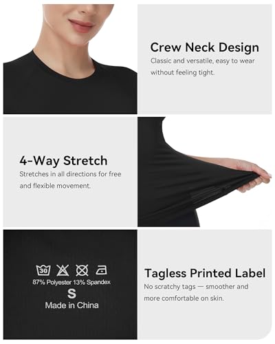 Runhit Compression Shirt Women Short Sleeve Workout Tops Athletic Gym Moisture Wicking T-Shirt Running Yoga Base Layer4