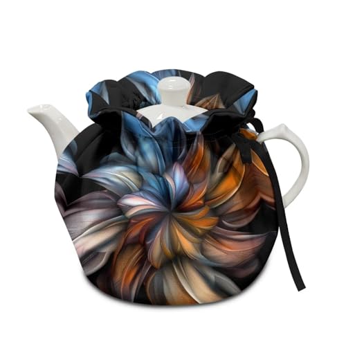 Image of Boho Floral Teapot Cover Keep Warm Teapot Cover Insulated Kettle Cover for Home Kitchen Decor Tea Cozies for Hotel Restaurant Tea Party