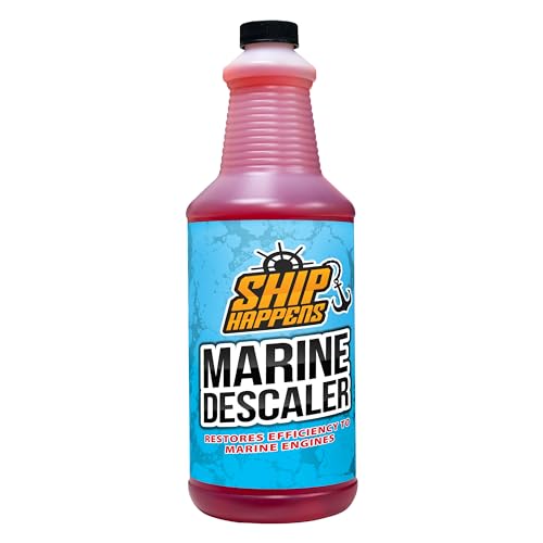 Mainstream Marine Descaler Solution Multi-Purpose Descaling Solvent Bio-Growth Marine Boat Engine Flush and A/C Systems 1 Quart