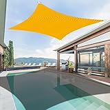 【Amplia gama de Aplicaciones】La vela parasol es ideal para patio, césped, jardín, piscina, estanque, terraza, patio, patio trasero, patio, parque, cochera, pérgola, caja de arena, camino de entrada u otra área al aire libre. Reduce efectivamente el calor en el área residencial al aire libre y también puede proteger su privacidad hasta cierto punto. La sombra del sol navega un gran ayudante de vida de verano