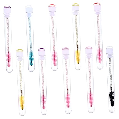 HAKIDZEL Portable 10pcs Random Eyelash Mascara Tubes Crystal Wand Brush for Women's Bag