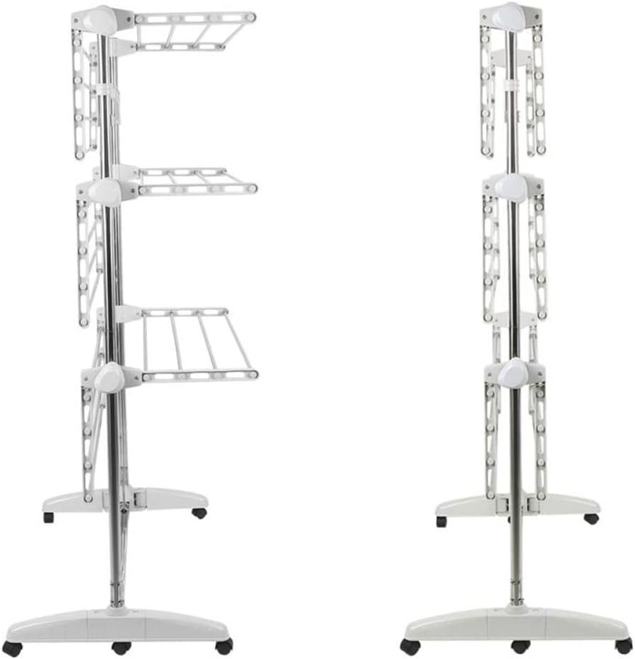 Multi-Function Clothes Hanger Rack Stand 3/4 Layer Foldable Save Space Dryer Vertical Floor