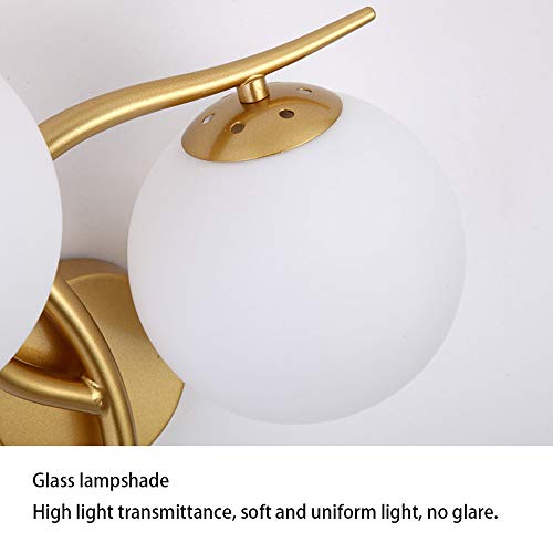 Lampe murale à double tête en verre et fer pour chambre d'enfants douce - 8